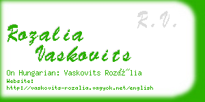 rozalia vaskovits business card